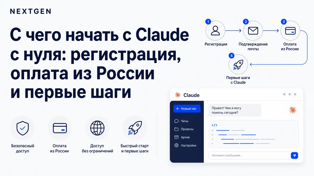 С чего начать с Claude с нуля: регистрация, оплата из России и первые шаги
