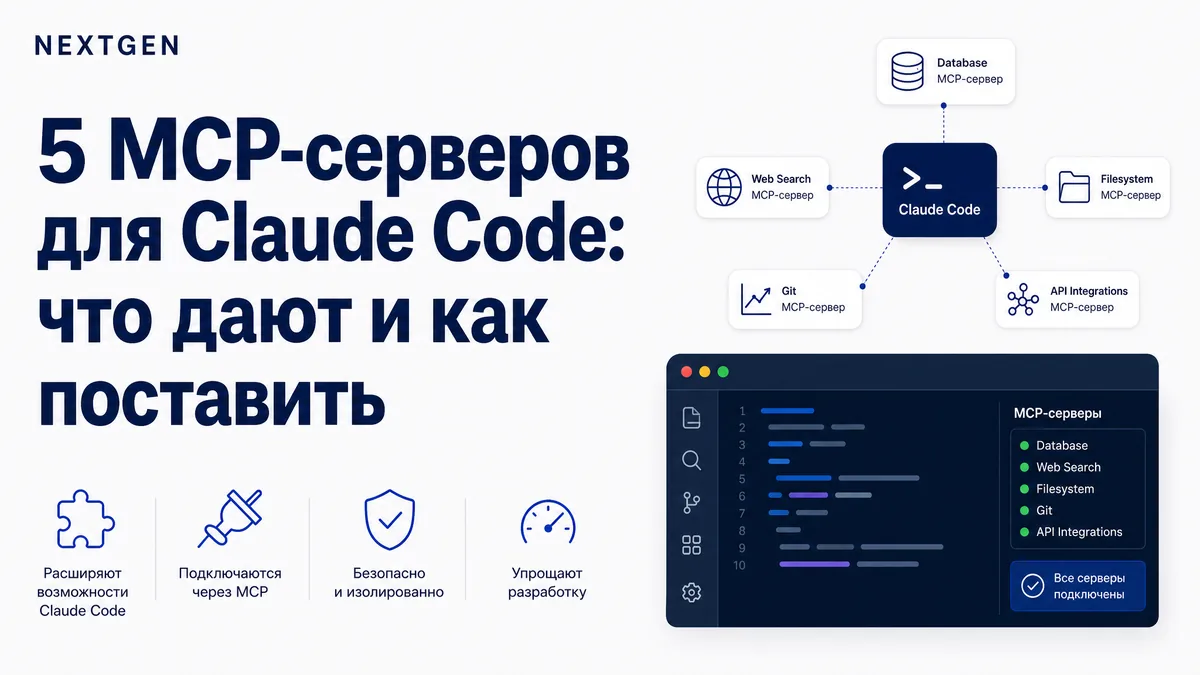 5 MCP-серверов для Claude Code: что дают и как поставить