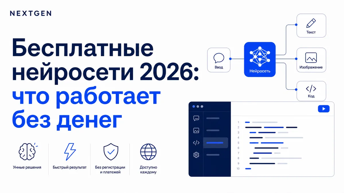 Бесплатные нейросети 2026: что реально работает без денег