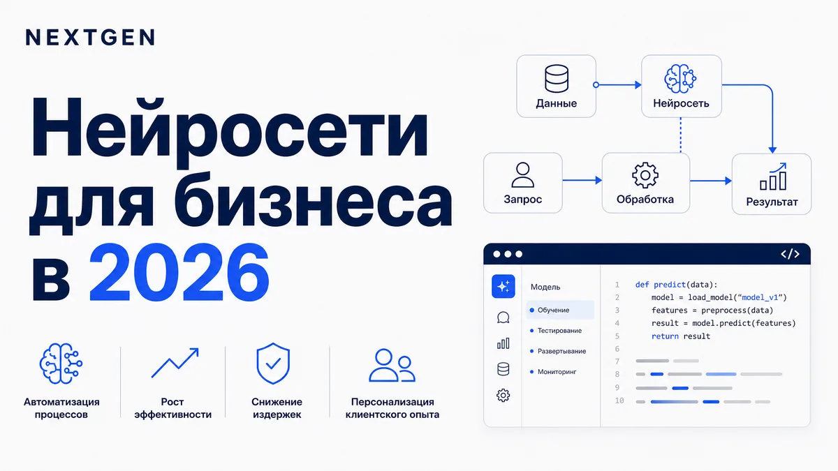 Нейросети для бизнеса в 2026: какие внедрять и как (а не очередной топ-15)