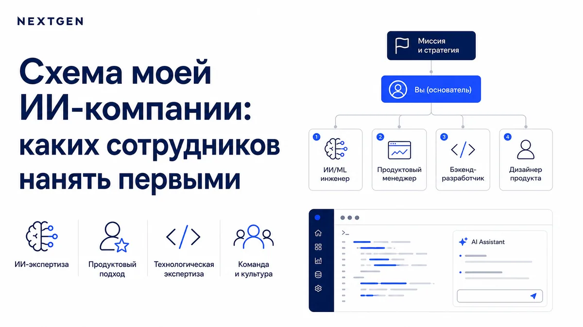 Схема моей ИИ-компании: каких сотрудников нанять первыми
